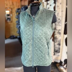 NEW Outback Trading Co. Sage Green Quilted Vest Wilona